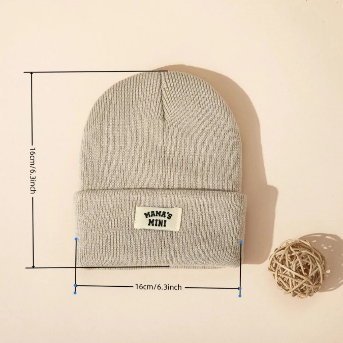 3 db-os Őszi–Téli Kötött Baba Sapkaszett